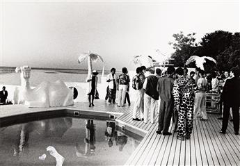 SUZANNE POLI (1942 - ) A suite of 4 photographs from Fire Island, including two documenting fundraisers in response to the AIDS crisis.